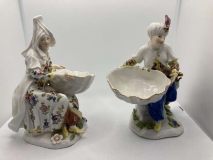 Meissen Turkish pair holding sweetmeat table salt bowls - Image 4