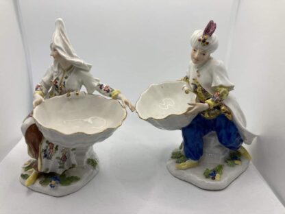 Meissen Turkish pair holding sweetmeat table salt bowls - Image 11