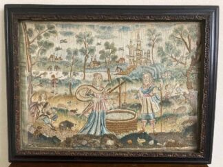 Silk Antique Embroidery - Couple by Well