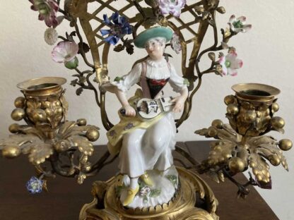 Meissen Pair of Ormolu seated Musicians - Image 3