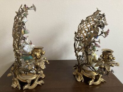 Meissen Pair of Ormolu seated Musicians - Image 5