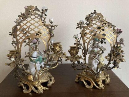 Meissen Pair of Ormolu seated Musicians - Image 6
