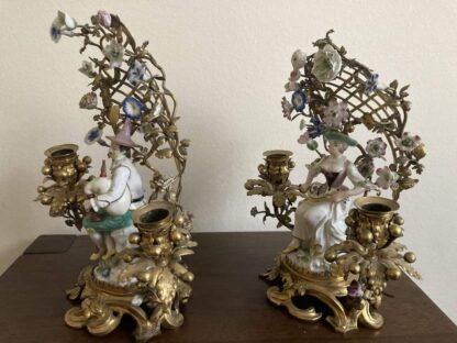 Meissen Pair of Ormolu seated Musicians - Image 8