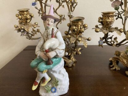 Meissen Pair of Ormolu seated Musicians - Image 9