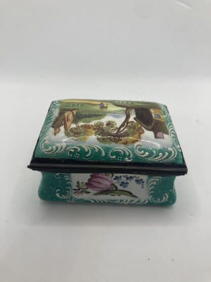 Antique Enamel Snuff Box - Rustic Farm Cottage - Image 4