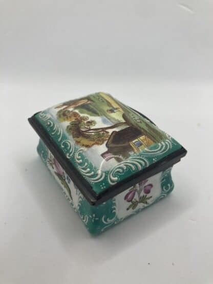 Antique Enamel Snuff Box - Rustic Farm Cottage - Image 5