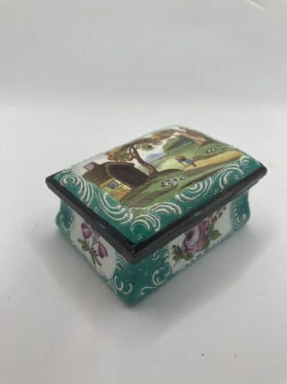 Antique Enamel Snuff Box - Rustic Farm Cottage - Image 6