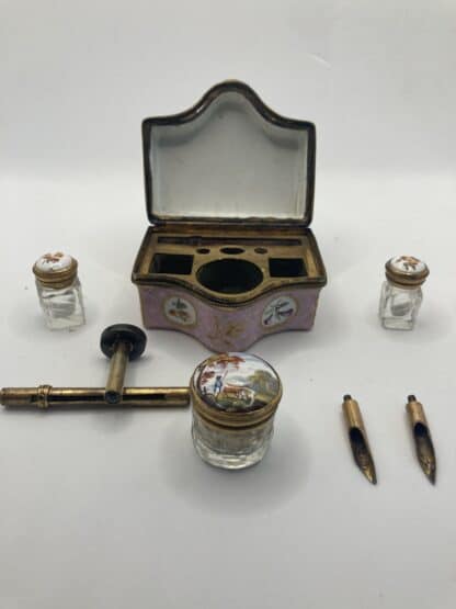 Antique Enamel Writing Box - Image 10