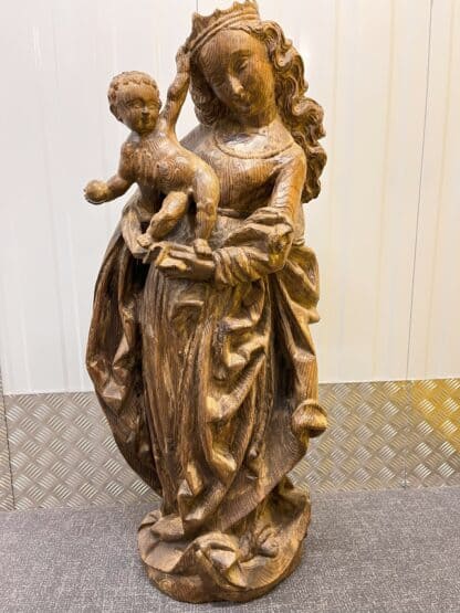Pine Carving - Virgin and Child