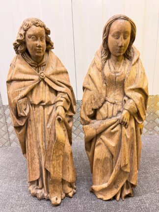 Pair of 16th Century Oak Saints