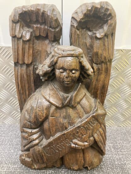 Carved Oak Angel - Image 2