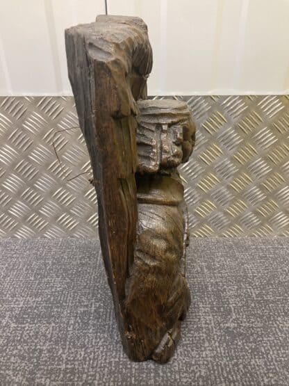 Carved Oak Angel - Image 4