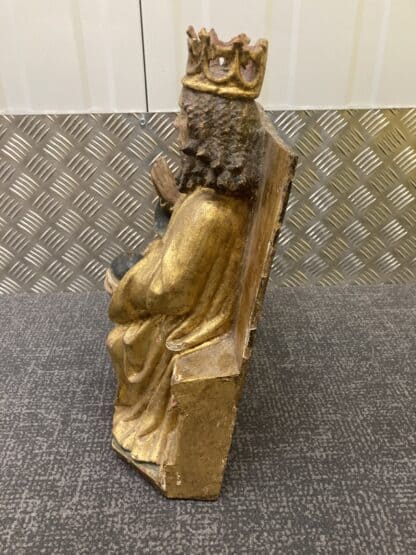 Giltwood and Polychrome Group - God and Mary - Image 5