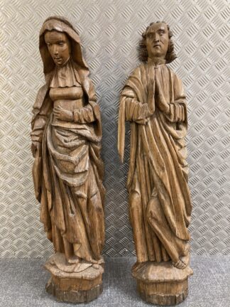 Pair of 15th Century Oak Saints