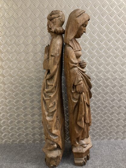 Pair of 15th Century Oak Saints - Image 4