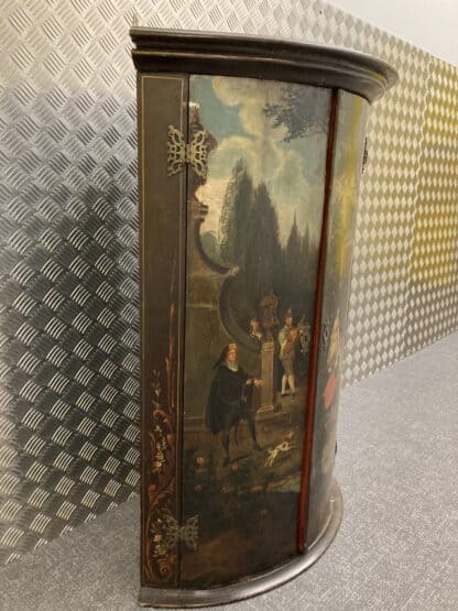 George III Bowfront Hanging Corner Cabinet - Image 8