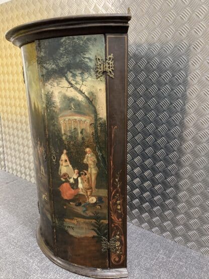 George III Bowfront Hanging Corner Cabinet - Image 7