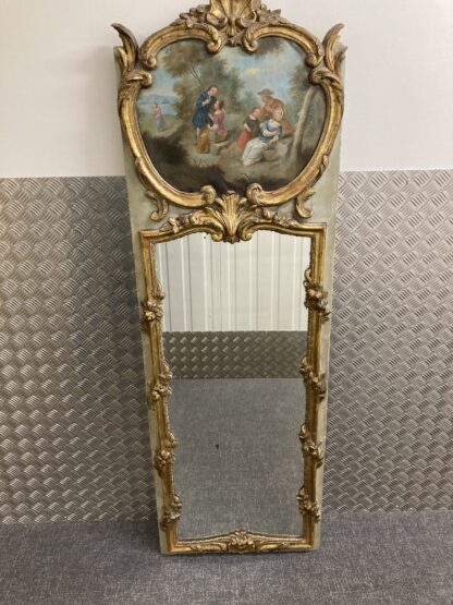 18th Century French Painted and Parcel-Gilt Trumeau Mirror - Image 2