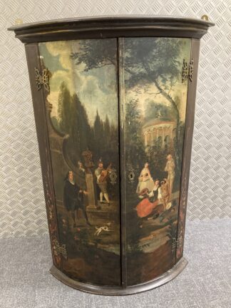 George III Bowfront Hanging Corner Cabinet
